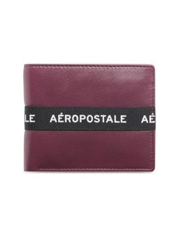 Aeropostale - Men Renton Leather Global Coin Wallet - Wine
