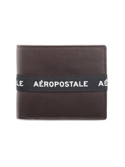 Aeropostale - Men Renton Leather Global Coin Wallet - Brown