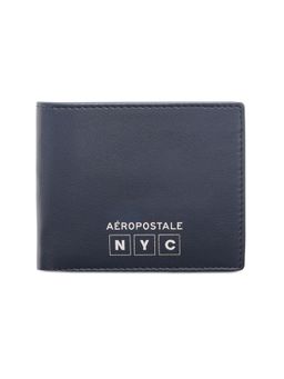 Aeropostale - Men Carlsbad Leather Slim Fold Wallet - Navy Blue