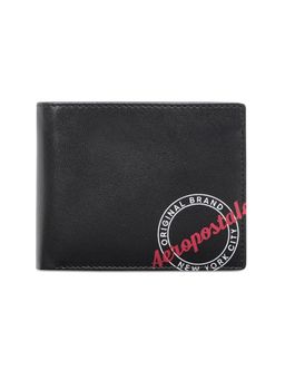 Aeropostale - Men Yakima Leather Slim Fold Wallet - Black
