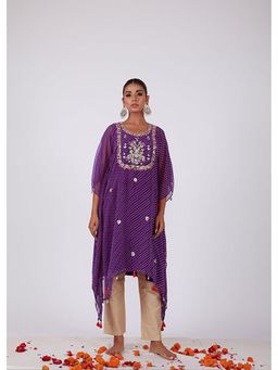That Romeo - Purple Georgette Kaftan With Pant
