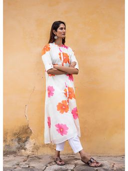 That Romeo - Roobroo - Sunlit Bloom Chanderi Silk Kurta With Pant