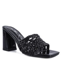 London Rag - Woven Black Heels
