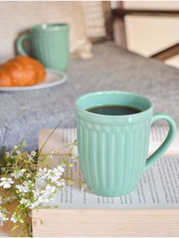 Hollyhock - Mint Green Ceramic Cup