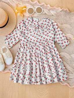 Bella Moda - White Printed Dress