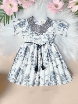 Bella Moda - Grey Floral Dress