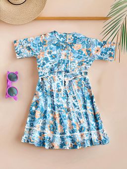 Bella Moda - Blue Floral Dress
