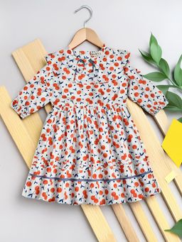 Bella Moda - White Printed Dress