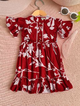 Bella Moda - Red Floral Dress