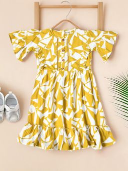 Bella Moda - Yellow Abstract Dress