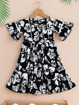 Bella Moda - Black Printed Dress