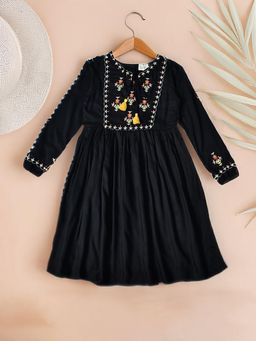 Bella Moda - Black Embroidered Dress