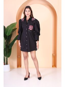 GAGAN VOHRA - Womens Embroidered Black Dress