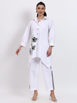 GAGAN VOHRA - Womens Embroidered White Co-Ord Set