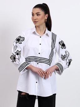 GAGAN VOHRA - Womens Embroidered White Shirt