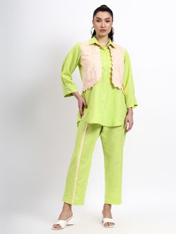 GAGAN VOHRA - Womens Sequined Green Co-Ord Set