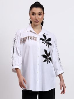 GAGAN VOHRA - Womens Embroidered White Shirt