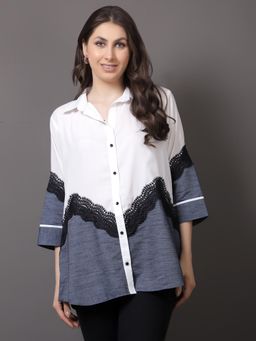 GAGAN VOHRA - Womens Colorblock Multi-Color Shirt