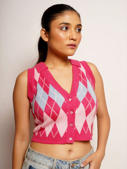 Zink London - Womens Multi-Color Aylin Crop Top