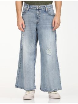 Levi's - Womens Mid Rise 94 Baggy Wide Leg Blue Jeans
