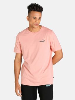 Puma - Ess Small Logo Mens Pink T-Shirt