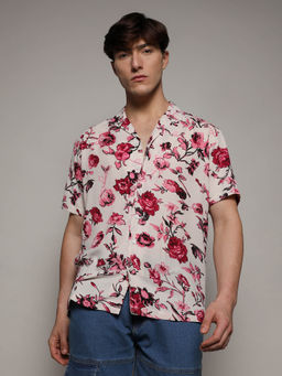 Campus Sutra - Mens Rose Pink Shirt