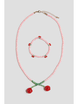 H&M - Girls Pink 2-piece beaded jewellery set