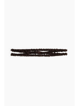 H&M - Women Brown Two-strand silk hairband