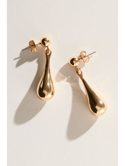 H&M - Women Gold Drop-shaped pendant earrings