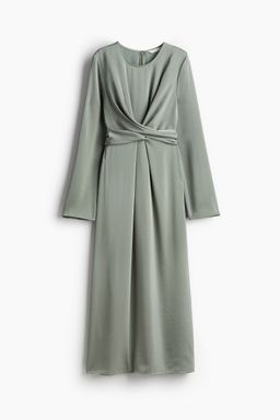 H&M - Women Green Mama Satin Nursing Dress
