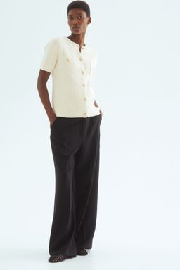 H&M - Women White Mama Rib-Knit Cardigan