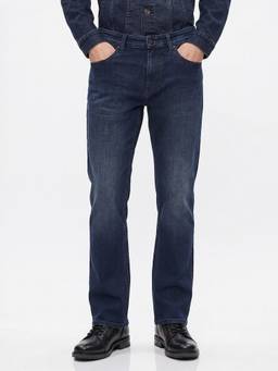 Jack & Jones - Men Dark Blue Cliff Bootcut Jeans