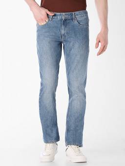 Jack & Jones - Men Light Blue Wash Straight Fit Jeans