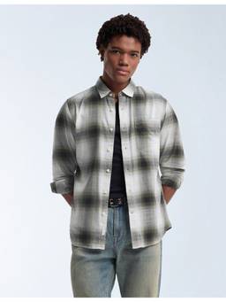 Flying Machine - Men's Twill Plaid Checked Originals Shirt
