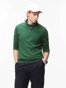 Tommy Hilfiger - Solid Regular Fit Cotton Sweater