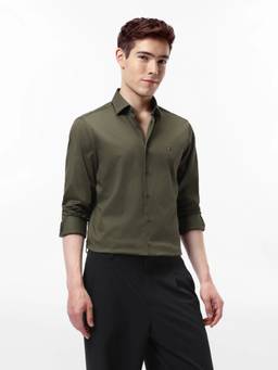 Tommy Hilfiger - Solid Slim Fit Satin Woven Shirt