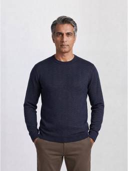 URBAN PERFORMANCE - The Soft Ease - Regular Sweater - Navy And Lime Green
