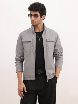 WROGN - Slim Fit Double Pocket Zipper Jacket