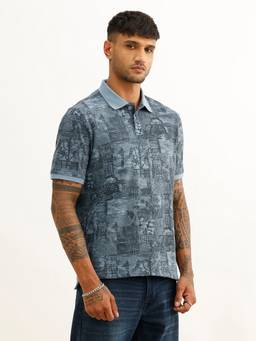 WROGN - Slim Fit Aop Polo T-Shirt