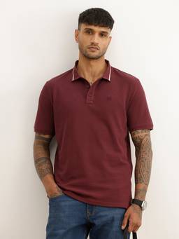 WROGN - Classic Slim Fit Tipping Collar Polo T-Shirt