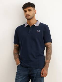 WROGN - Slim Fit Contrast Collar Polo T-Shirt