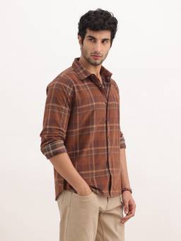 WROGN - Slim Fit Checkered Corduroy Shirt
