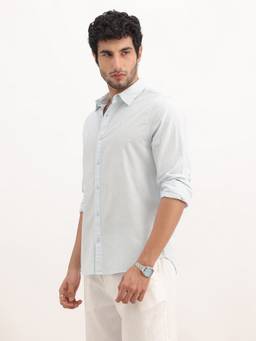 WROGN - Solid Slim Fit Full Sleeve Shirt
