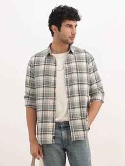WROGN - Slim Fit Checkered Full Sleeve Shirt