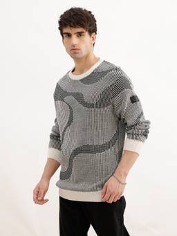 WROGN - Classic Jacquard Full Sleeve Sweater