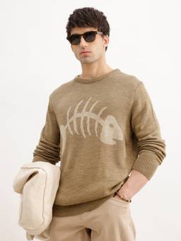 WROGN - Classic Jacquard Full Sleeve Sweater