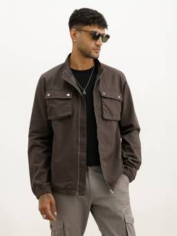 WROGN - Solid Comfort Fit Double Pocket Jacket