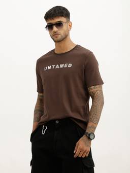 WROGN - Slim Fit Foil Printed T-Shirt