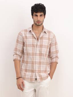 WROGN - Regular Fit Checkered Full Sleeve Shirt
