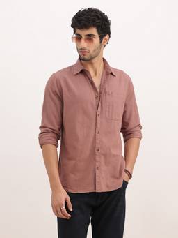 WROGN - Solid Regular Fit Full Sleeve Shirt